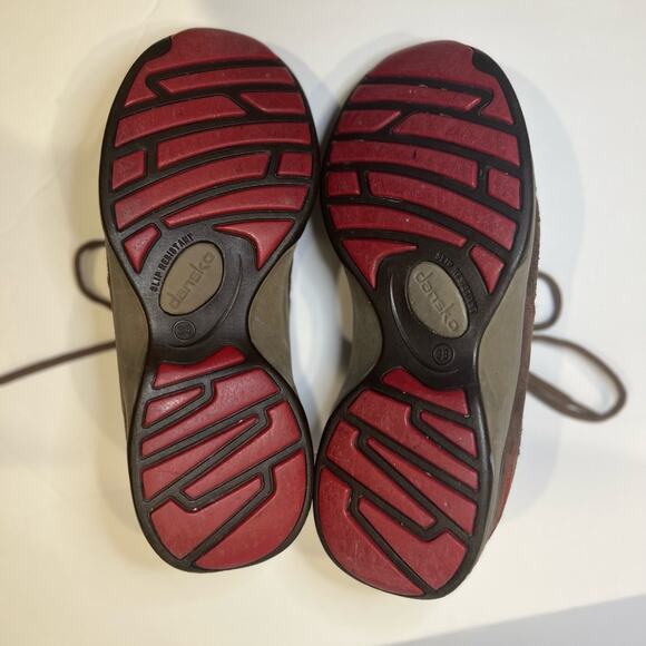 Dansko Women's Sabrina Brown Leather Tennis Shoe Size 38 - Picture 4 of 5